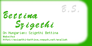 bettina szigethi business card